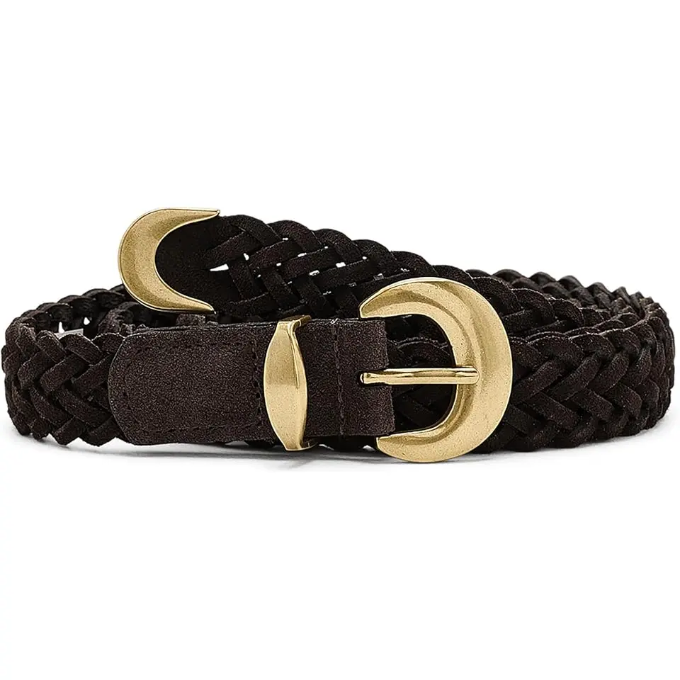 Lucie Woven Belt-suede