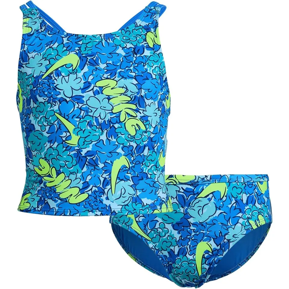 Doodle Floral Spiderback Midkini Set (Big Kid)