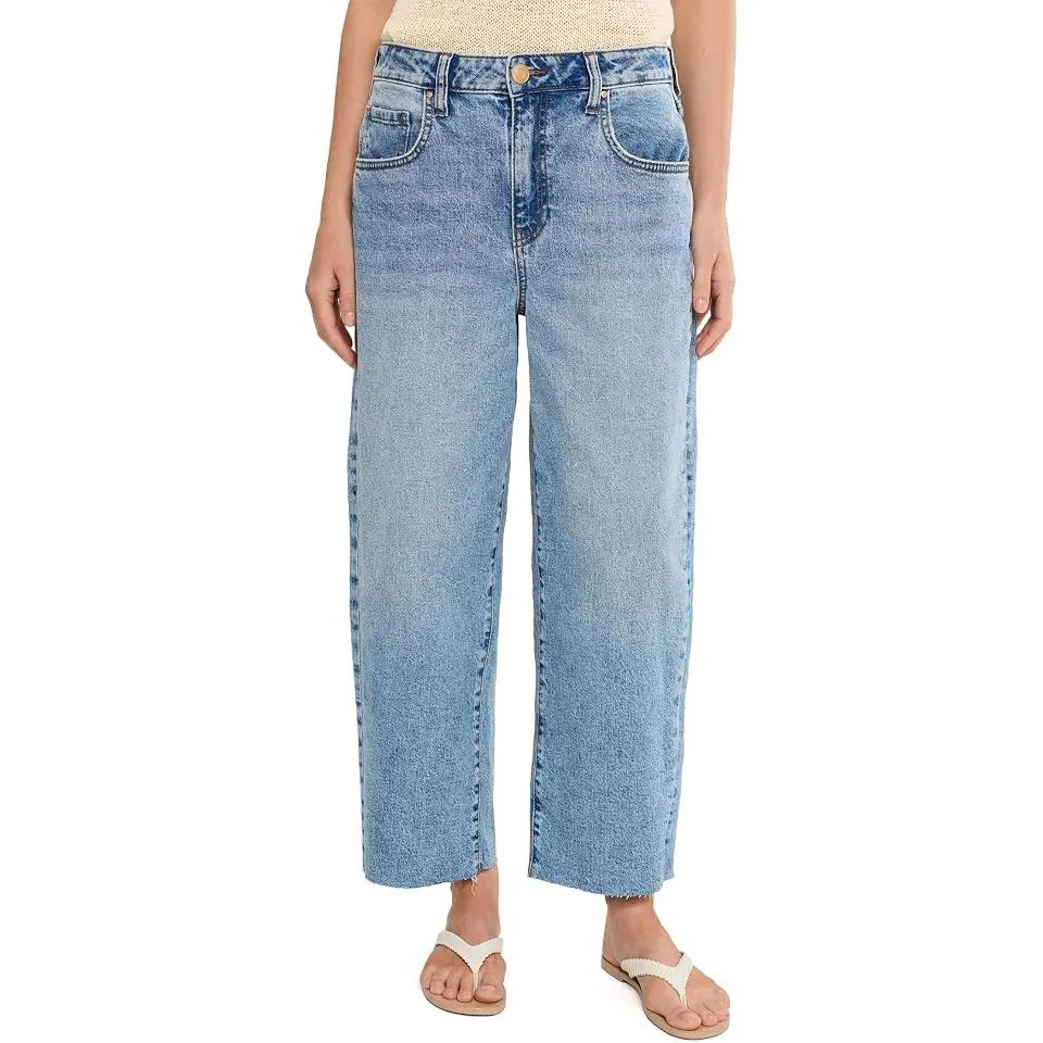 Gwen High-Rise Wide Leg Slouchy Raw Hem