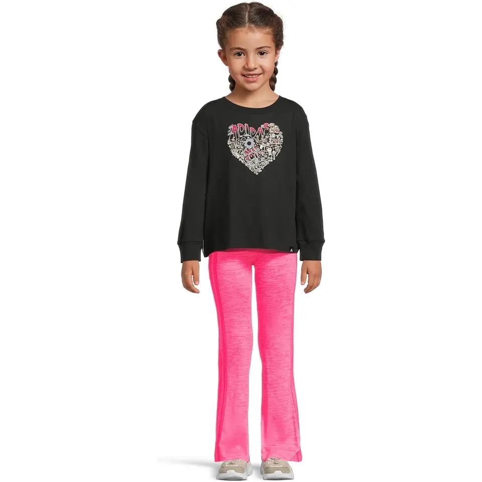 Graphic Tee Flare Pant Set (Toddler/Little Kid)
