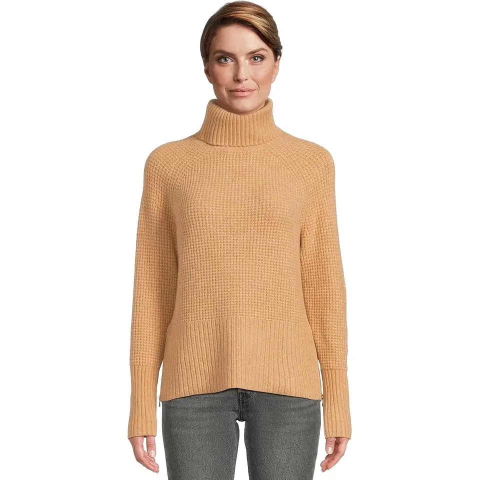 SuperSoft Waffle Turtleneck Sweater