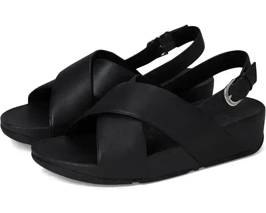 Women's FitFlop Lulu Cross-Back Strap Sandals - Leather