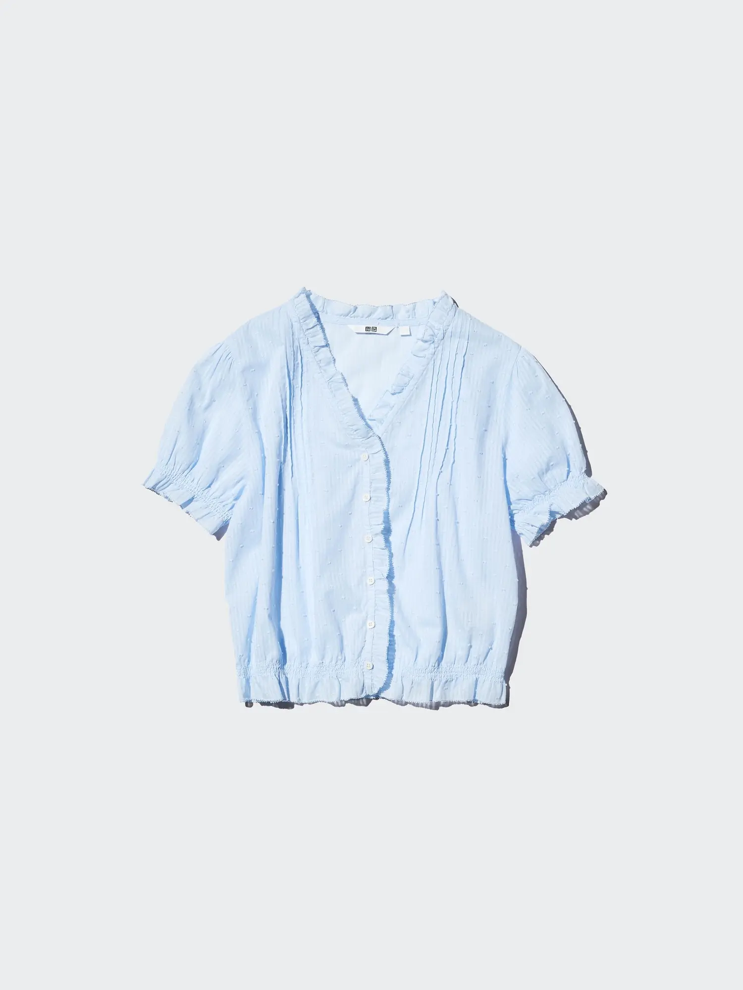 Women's Cotton Dobby V-Neck Blouse