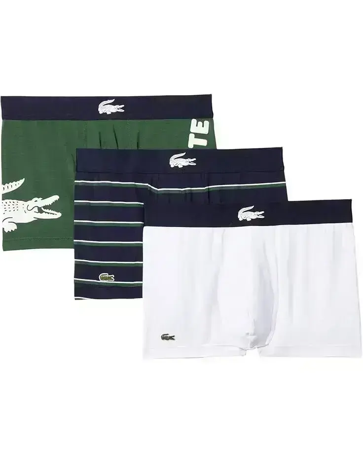 Men's Lacoste Trunks 3-Pack Big Croc On Side