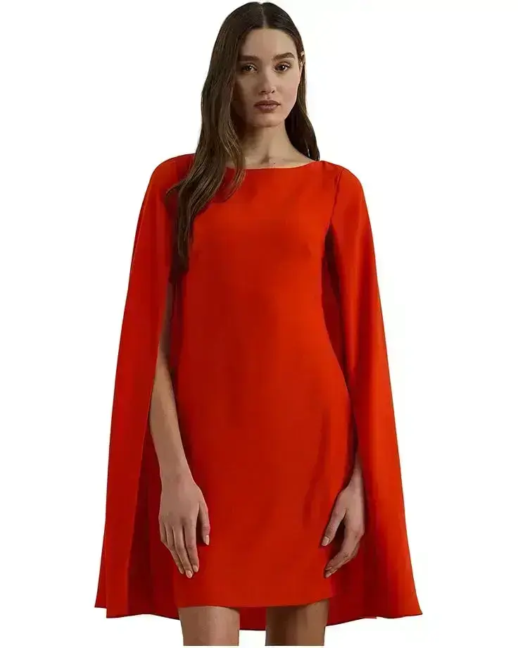 Women's Lauren Ralph Lauren Cape Georgette Cocktail Dress