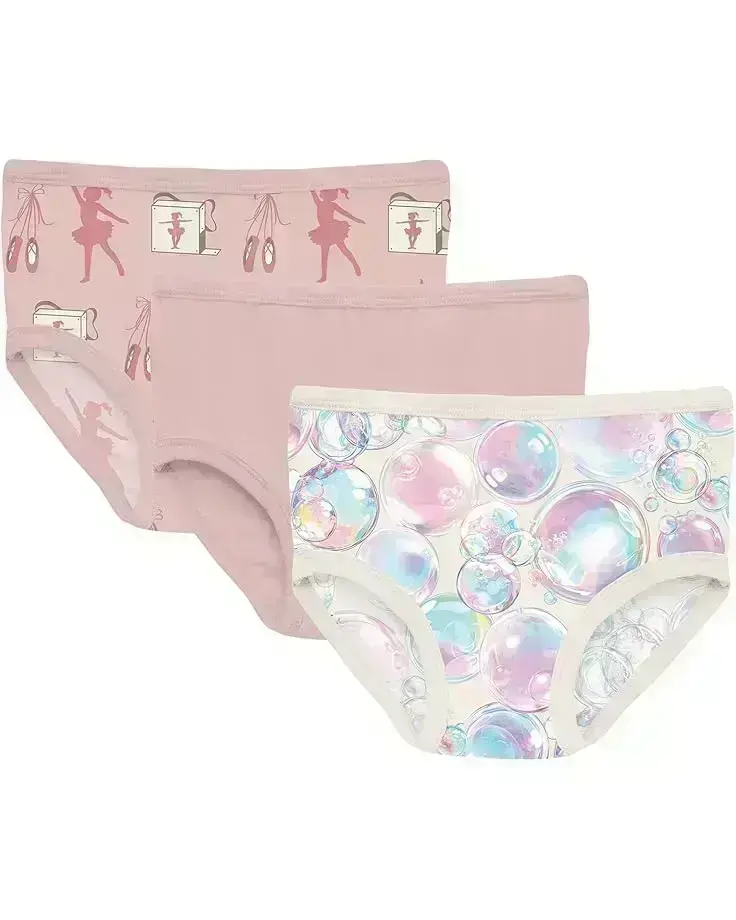 Kickee Pants Kids Print Girl's Underwear Set of 3 (Little Kid/Big Kid)