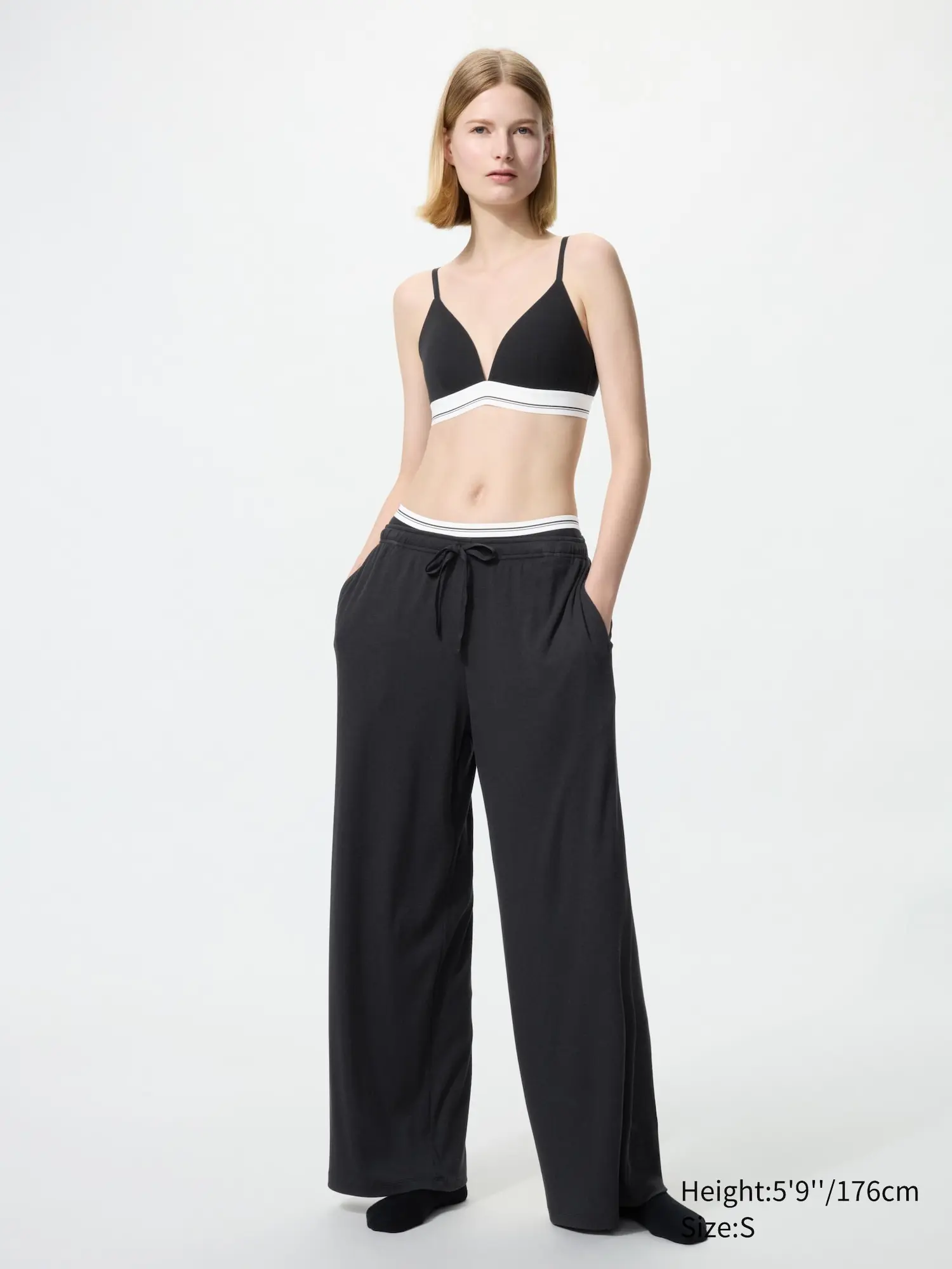 Ribbed Wide Easy Pants | Tall
