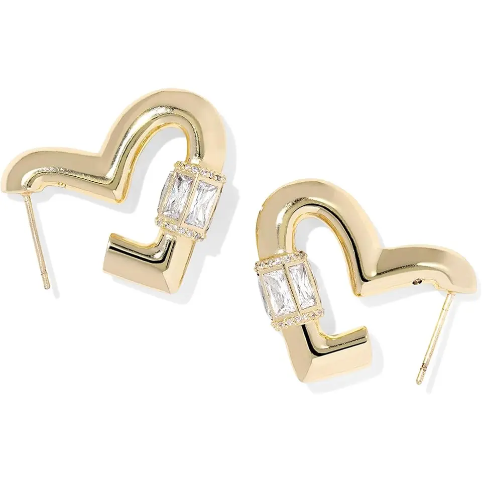 Emery Heart Hoop Earrings