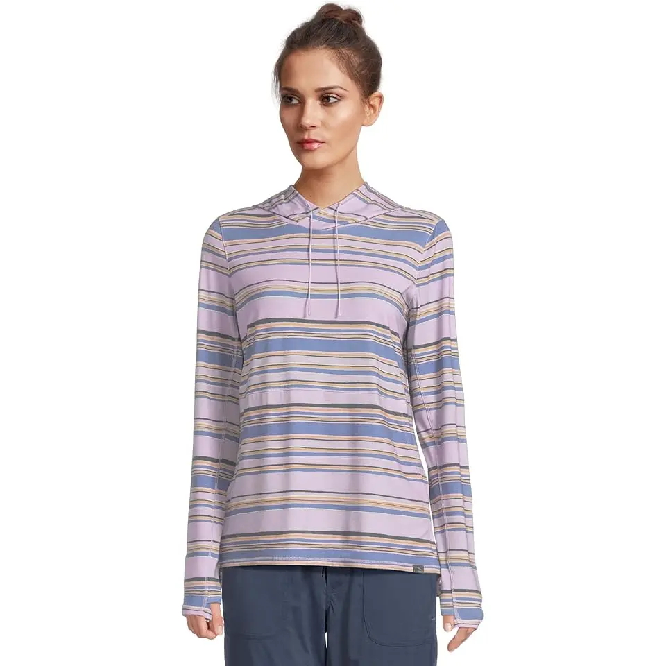 Everyday SunSmart® Long-Sleeve Stripe Hooded Pullover