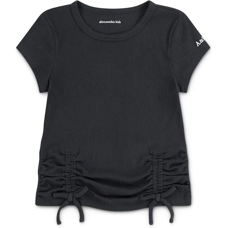 Ruched Side Bow Baby Tee (Big Kid)
