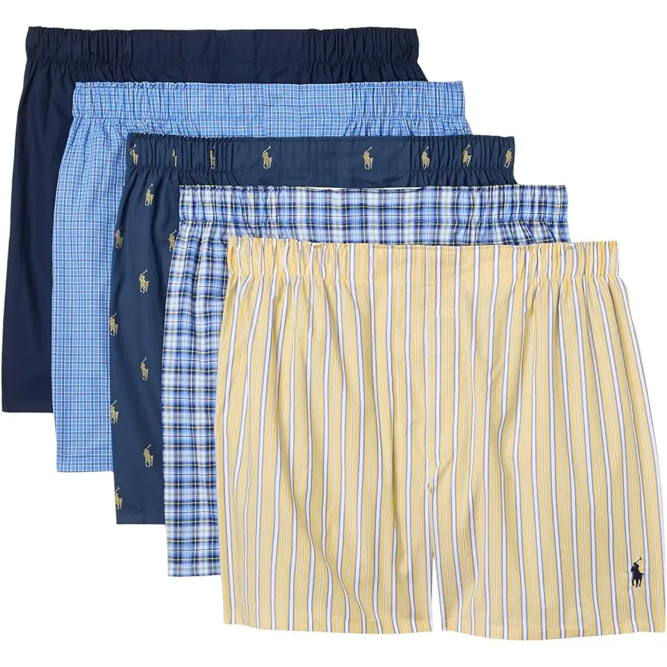 5 Pack Classic Fit Woven Boxer