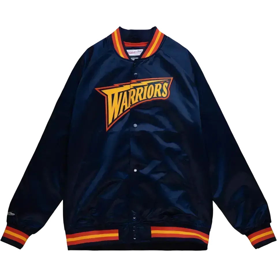 Men's Warriors Lightweight Satin Vintage Logo Jacket
