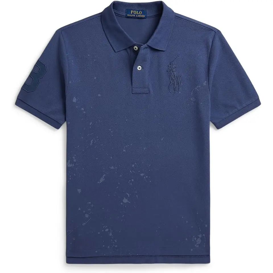 Big Pony Paint-Print Mesh Polo Shirt (Big Kid)