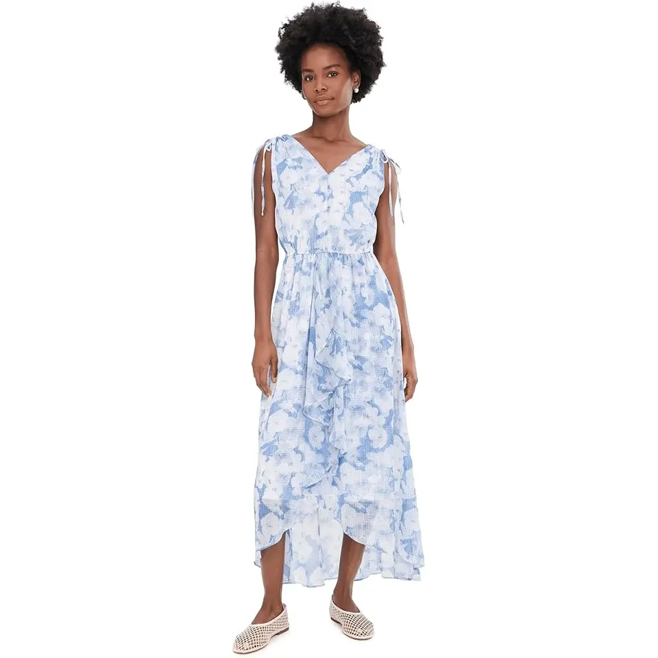 Sleeveless Chiffon Printed Midi