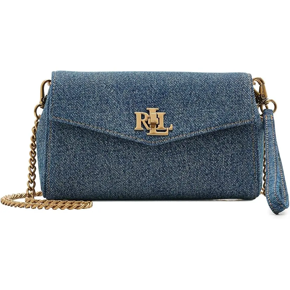 Washed Denim Tanner Crossbody Wallet
