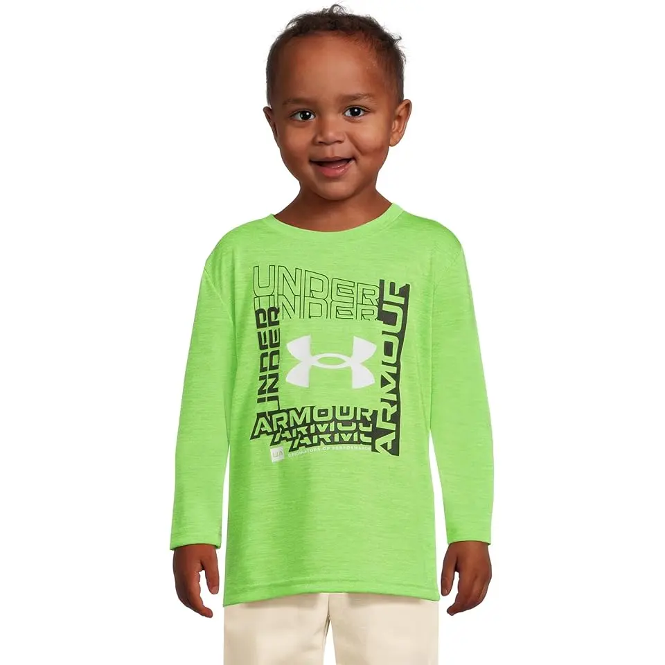 Logo Frame Twist Tech Long Sleeve (Little Kid)