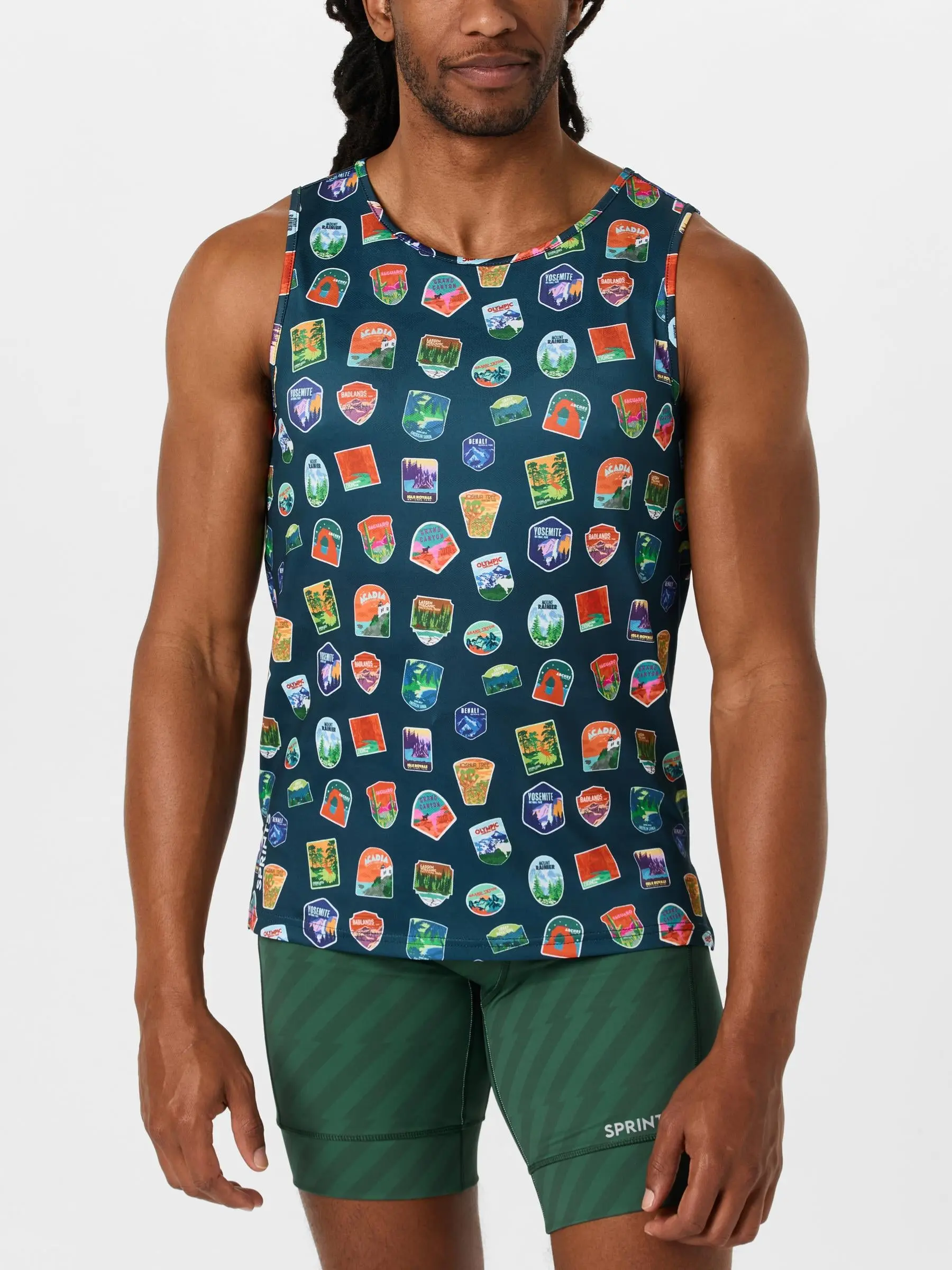 Sprints Men's Running Tanks National Parks