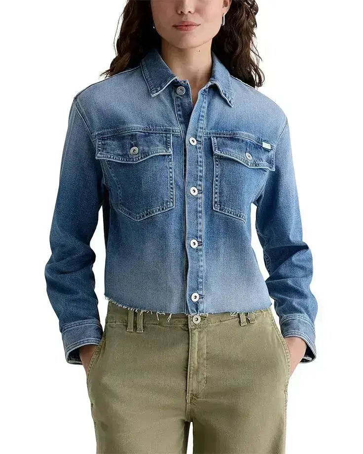 Women's AG Jeans Valleta Utility Shirt Jacket in Abyss