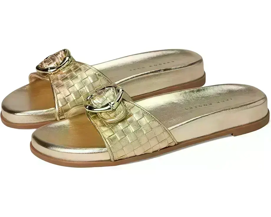 Essex Slide - Embossed Metallic Leather