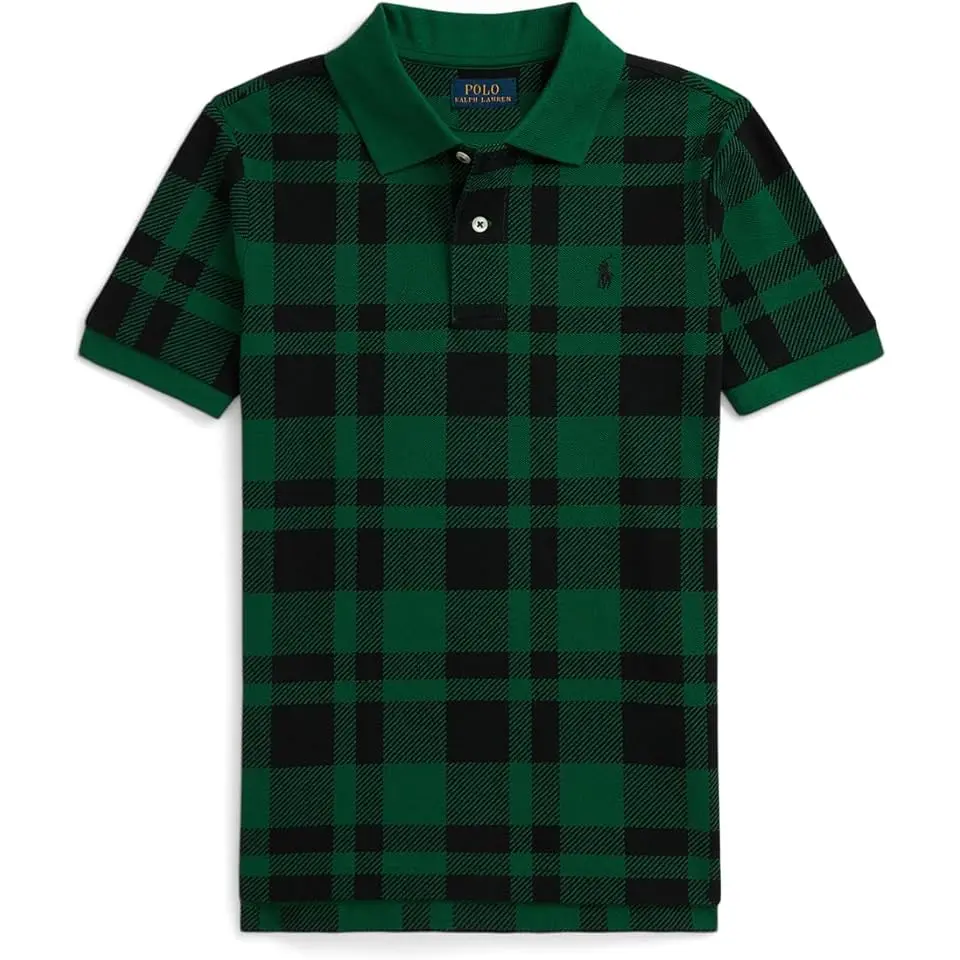 Plaid Cotton Mesh Polo Shirt (Toddler/Little Kid)