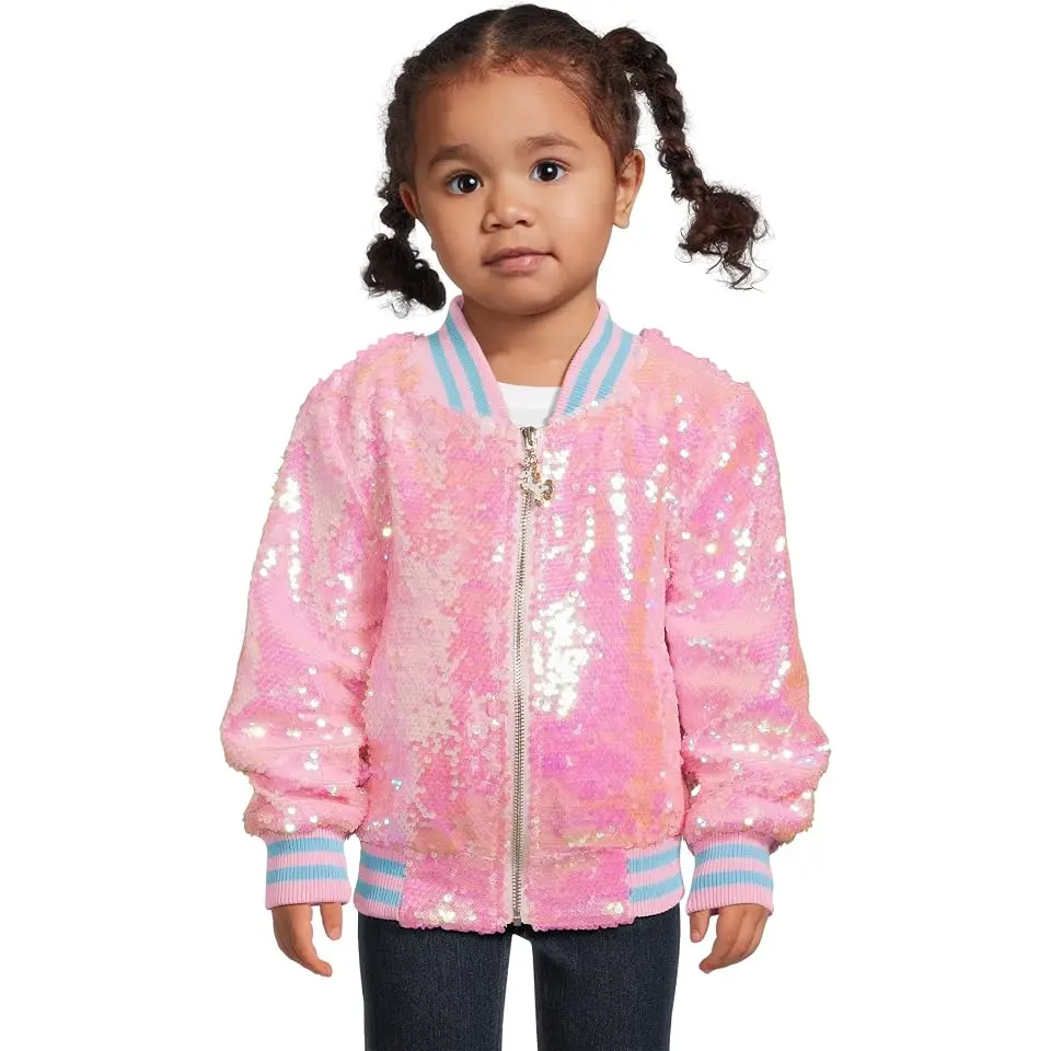 Pretty In Pink Unicorn Sequin Bomber (Toddler/Little Kid/Big Kid)
