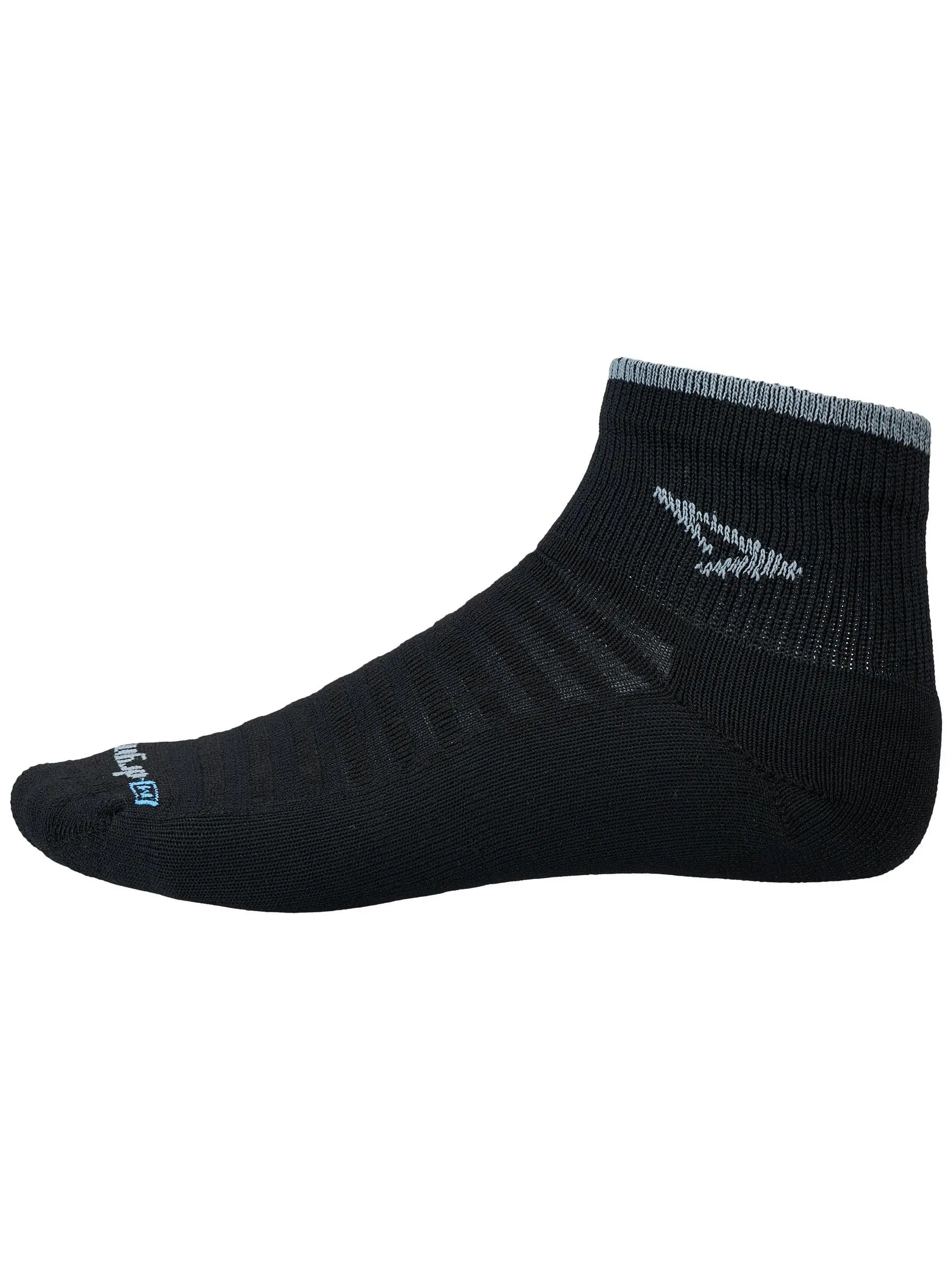 Drymax Run Lite-Mesh 1/4 Crew Socks Black