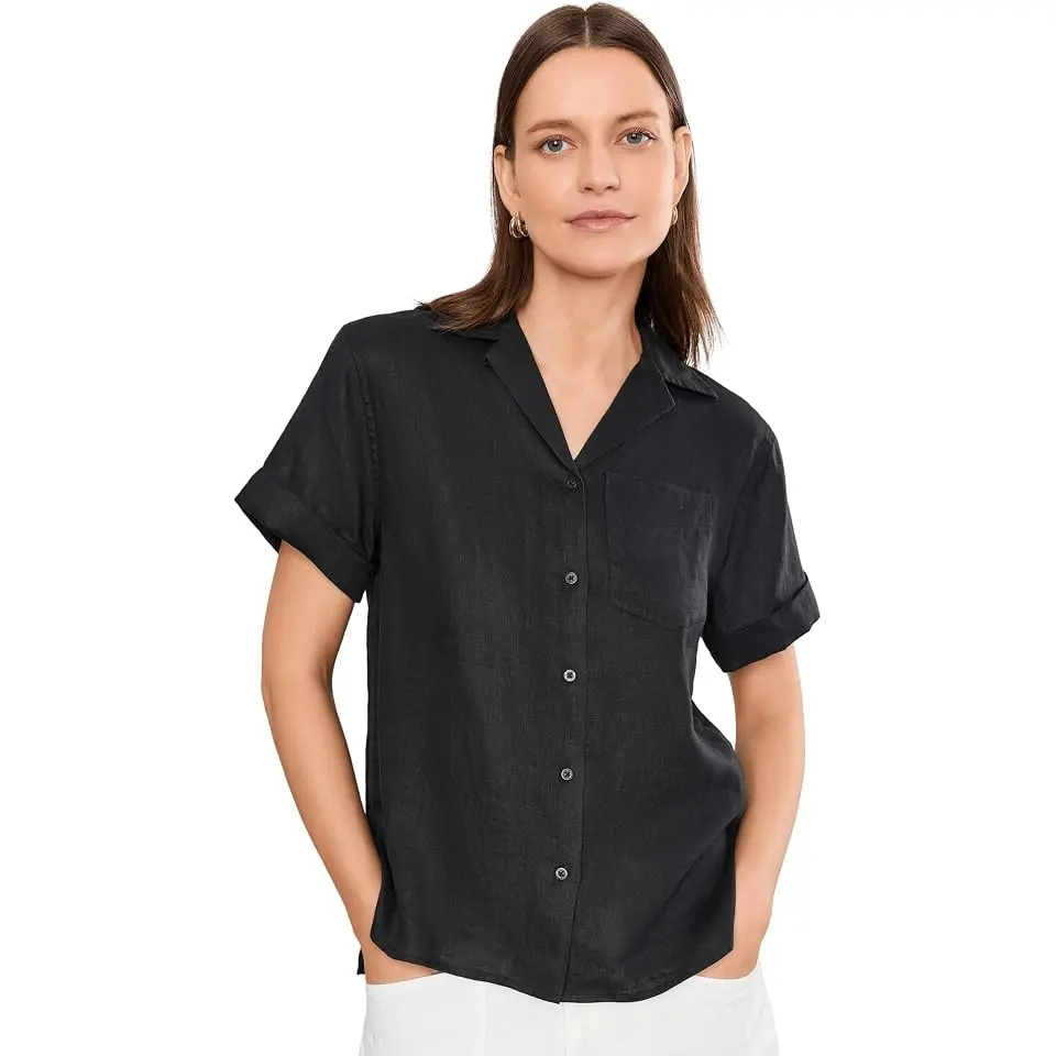 Linen Short Sleeve Camp Shirt