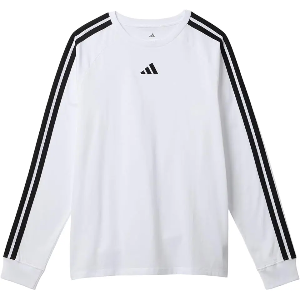 Small Embroidered Logo 3-Stripes Tee (Big Kid)