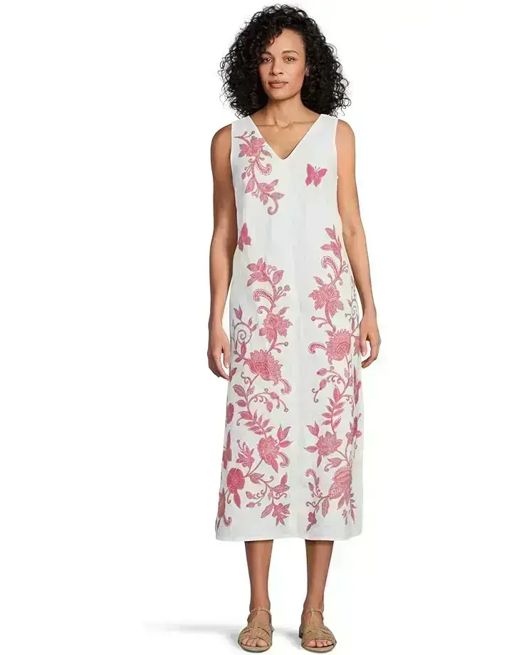 Women's Johnny Was Double V-neck Tank Dress- Alycia