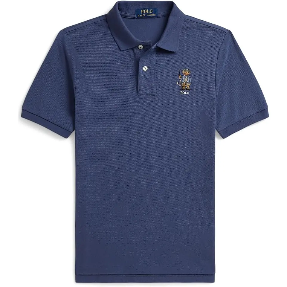 Polo Bear Cotton Mesh Polo Shirt (Big Kid)