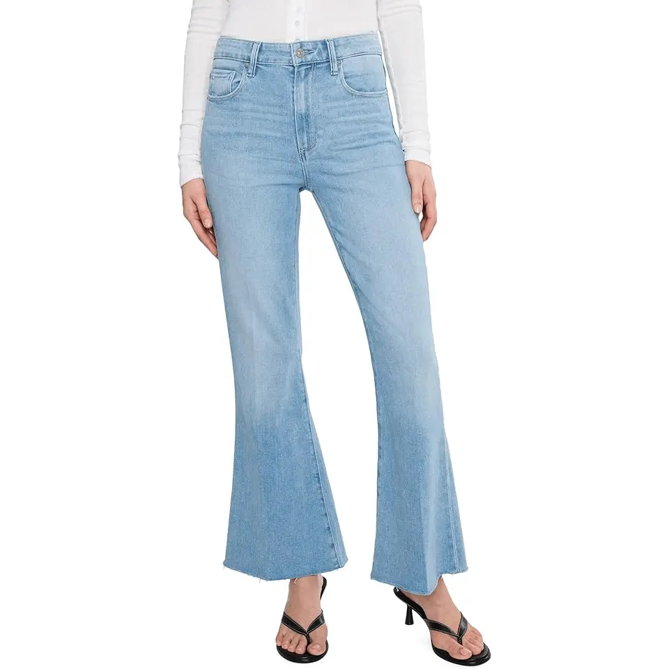 Marlow Skimmer Seamed Beltloops Raw Hem in Santorini Sky