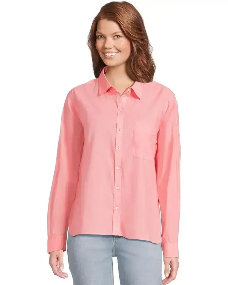 Women's Lilla P Relaxed Long Sleeve Button Down