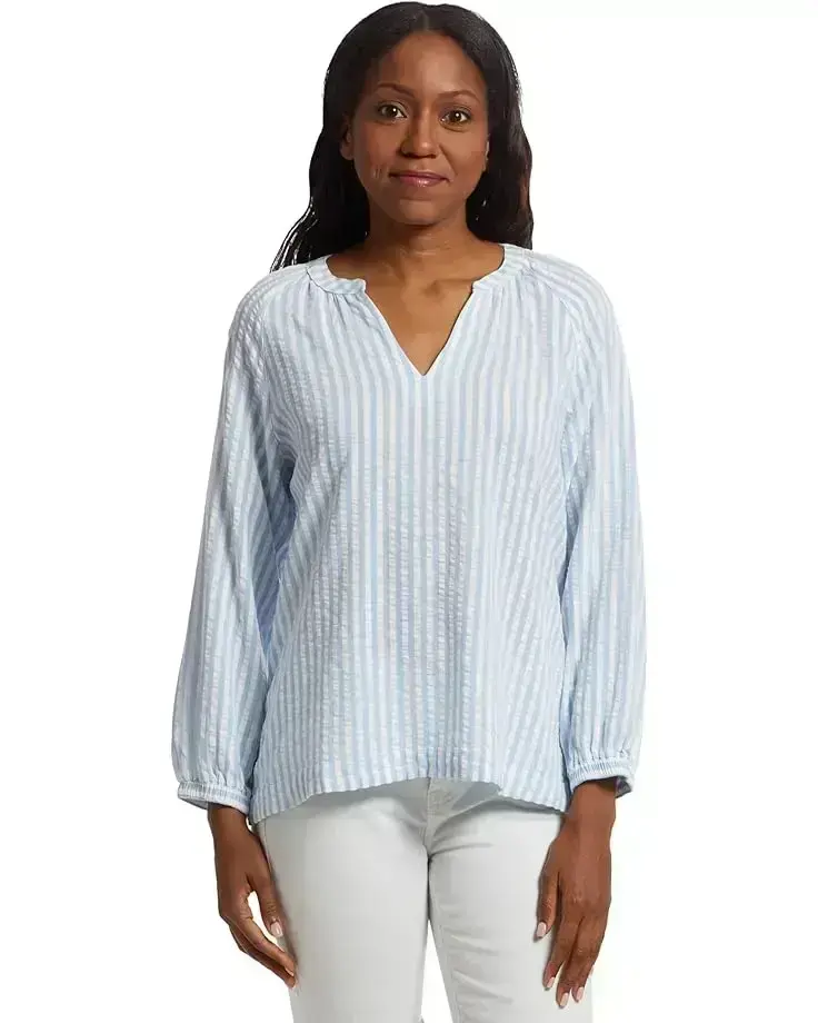 Women's L.L.Bean Seersucker Split-Neck Shirt