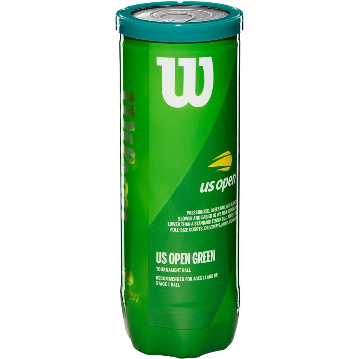 US Open Green Tennis Balls (3 Ball Can)