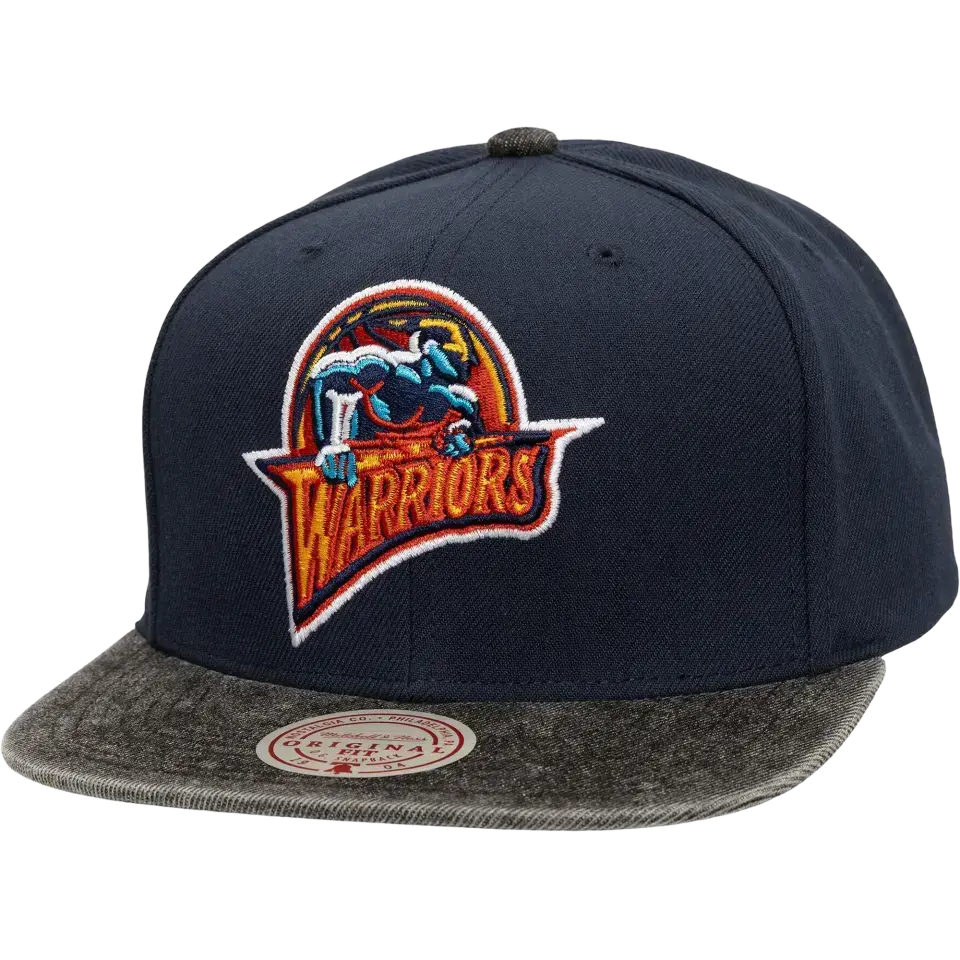 Warriors Denim Patchwork Snapback