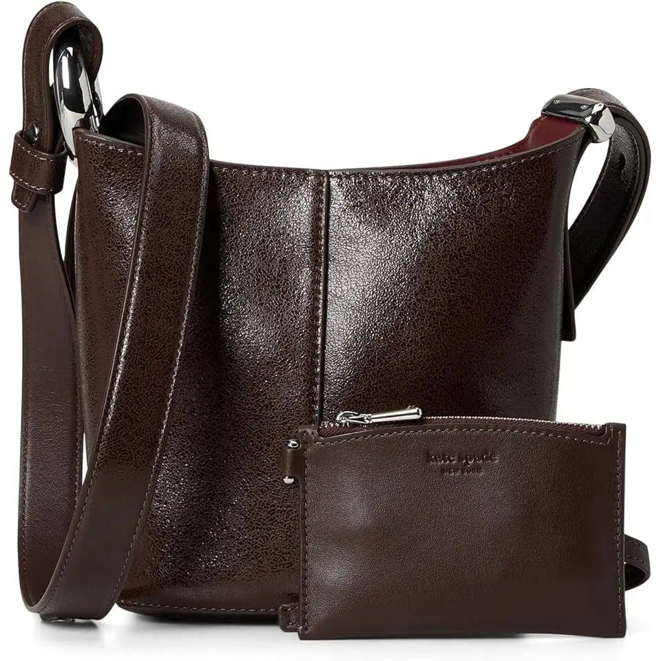 Halo Glazed Leather Mini Bucket