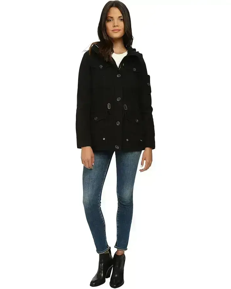 Washed Cotton Fashion Four-Pocket Military w/ Hood
