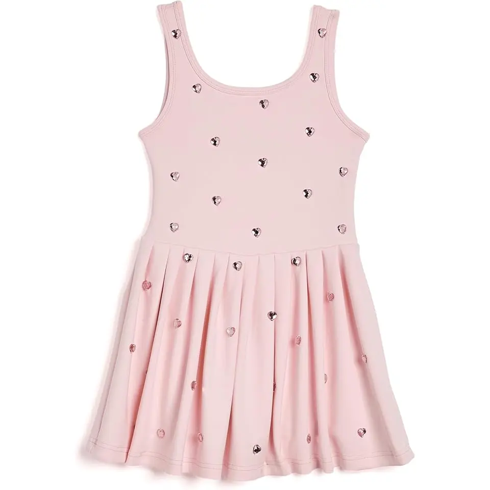Peach Heart Scuba Tennis Dress (Little Kid/Big Kid)