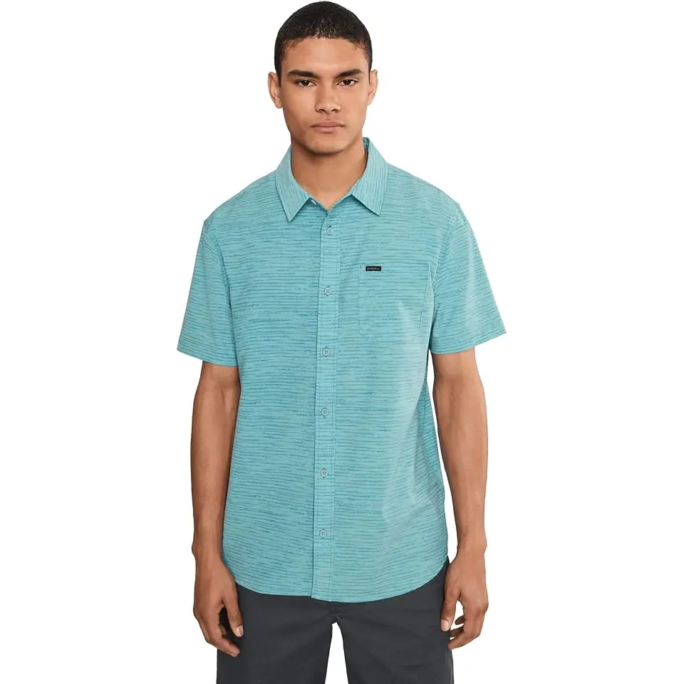TRVLR UPF Traverse Stripe Standard Short Sleeve Woven Shirt