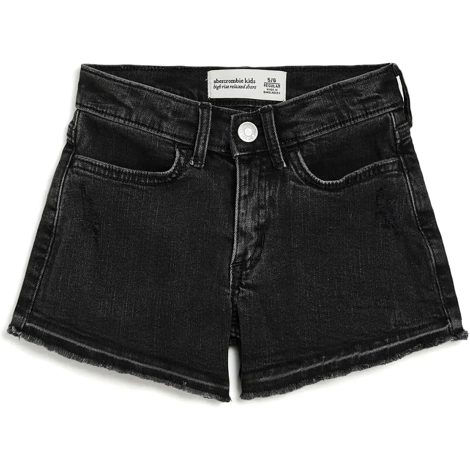 High-Rise Relaxed Denim Shorts (Big Kids)