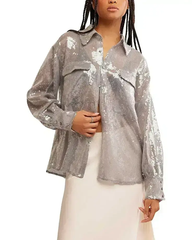 Women's Free People Disco Margartia Button-Down
