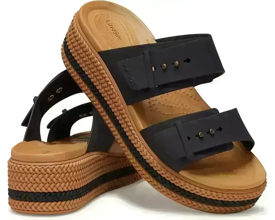 Women's Crocs Brooklyn Buckle Low Wedge