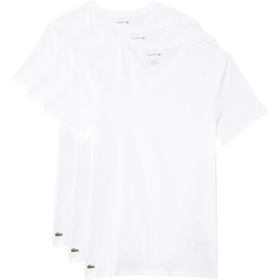 100% Cotton Slim Fit V-Neck T-Shirt 3-Pack