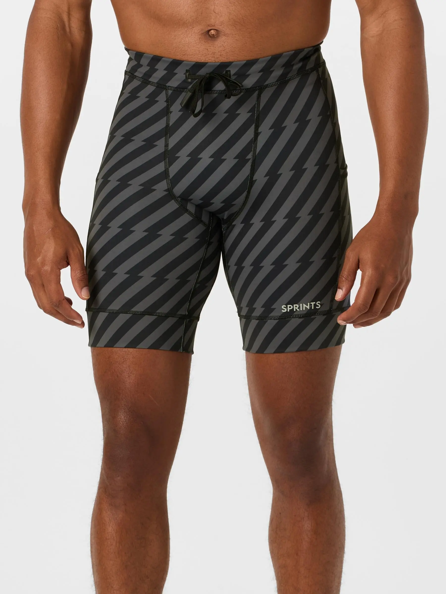 Sprints Men's Flexion 8" Half Tight Velocity Blitz Blk