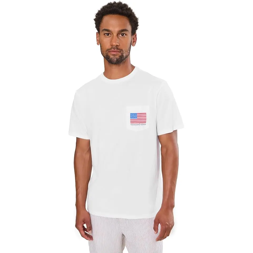 Whale US Flag Pocket Tee