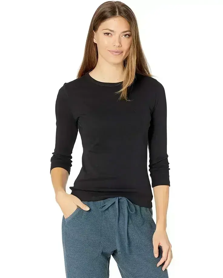Women's Lilla P 1x1 Rib 3/4 Sleeve Crewneck Tee