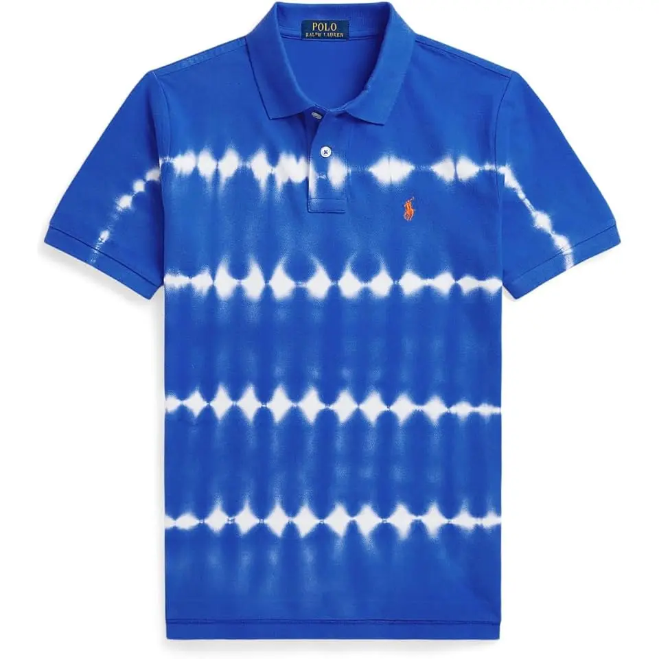 Tie-Dye Cotton Mesh Polo Shirt (Big Kid)