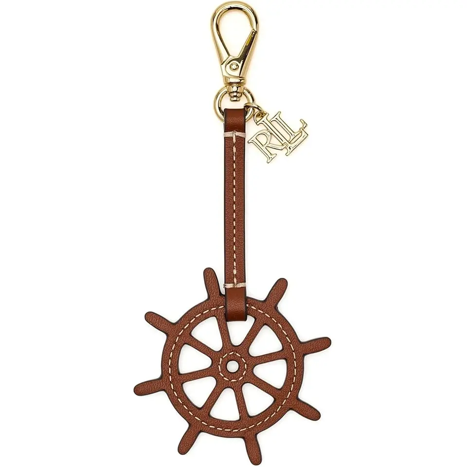 Leather Wheel & Logo Charm