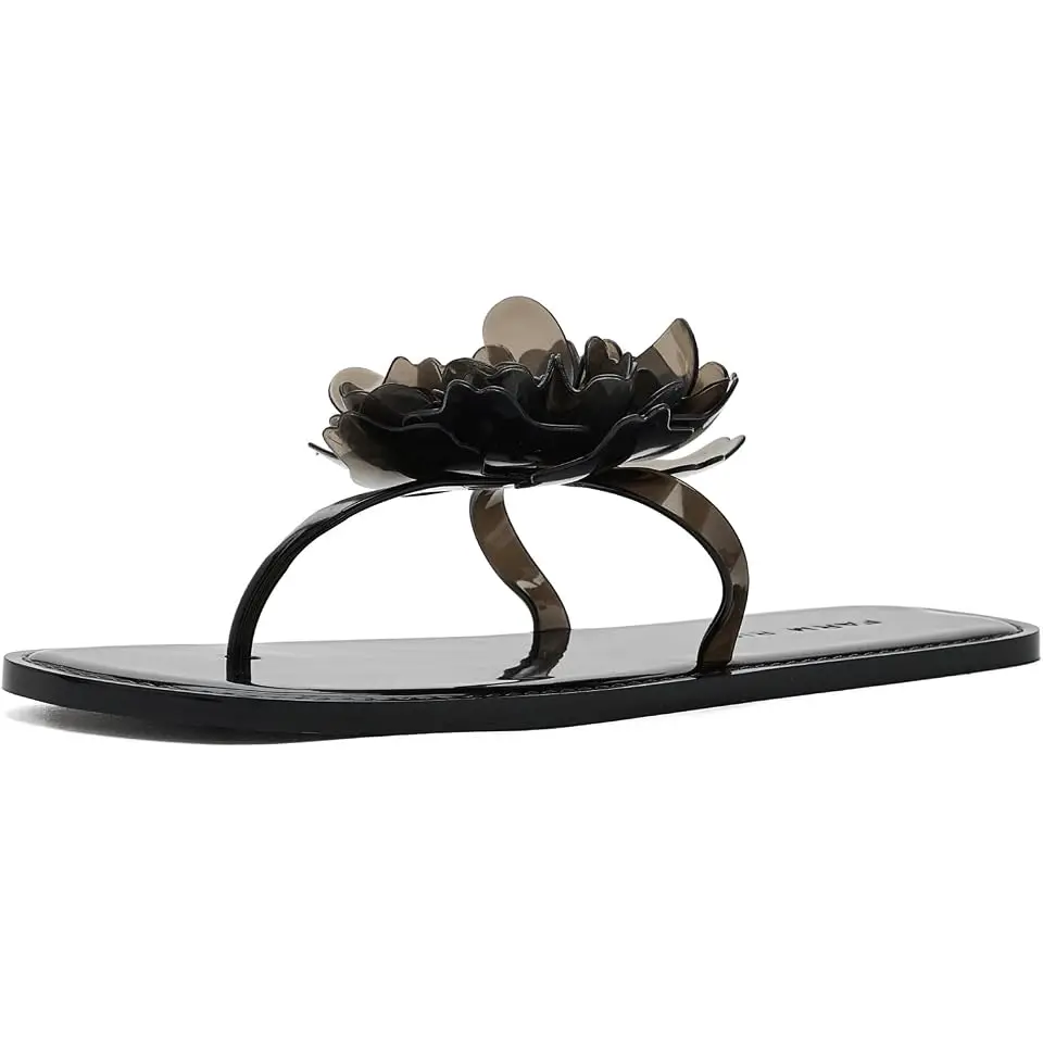 Flower Jelly Flat Sandals
