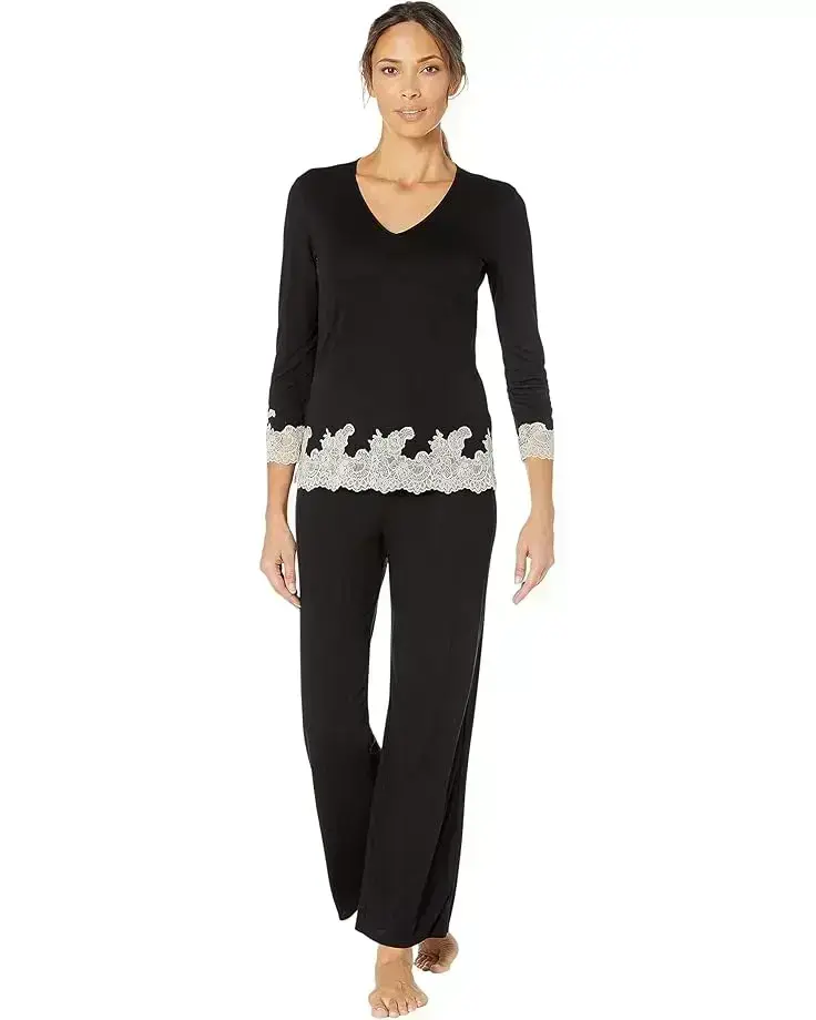 Women's Natori Luxe Shangri-La Long Sleeve PJ Set